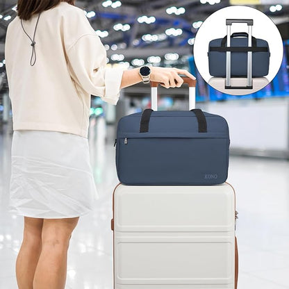 Kono Travel Duffel 20L Under Seat Carry-On Sports Tote Gym Weekender Overnight Bag - 15.75"x9.84"x7.87" Navy