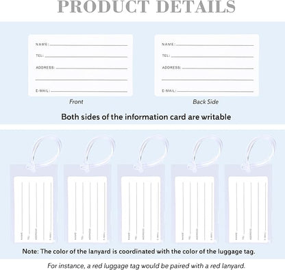 100 Pack Luggage Tags for Suitcases, Airplane Travel Essentials for Flying, International Travel Must Haves, and Luggage Accessories by Sodsay