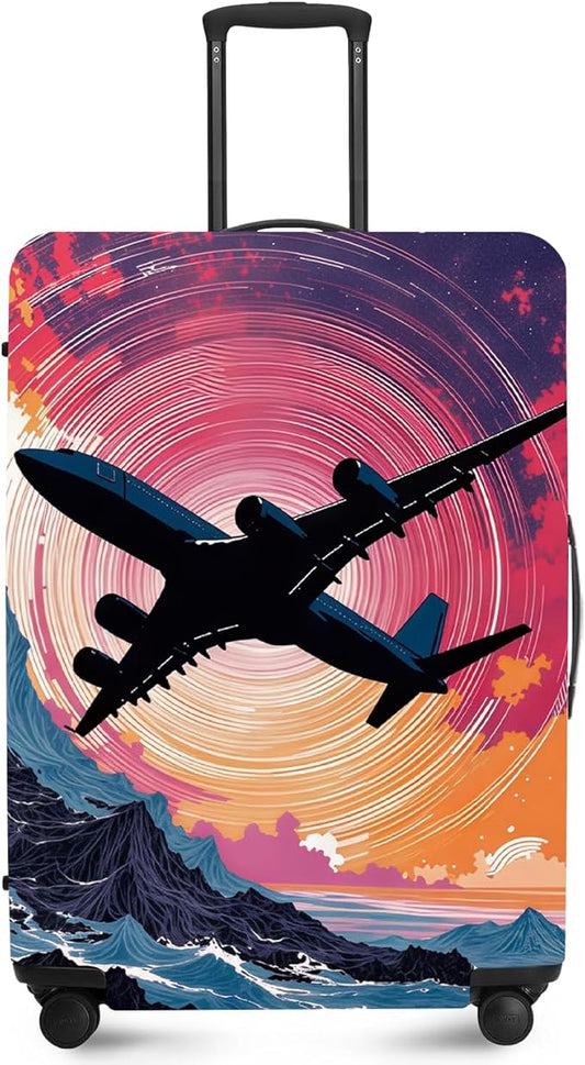 ANNA QUEEN Travel Luggage Cover Suitcase Protector Suitcase Cover Anti-Scratch,Stretchable Bag Cover Washable Durable Polyester with Elastic Hem with Zipper Closure