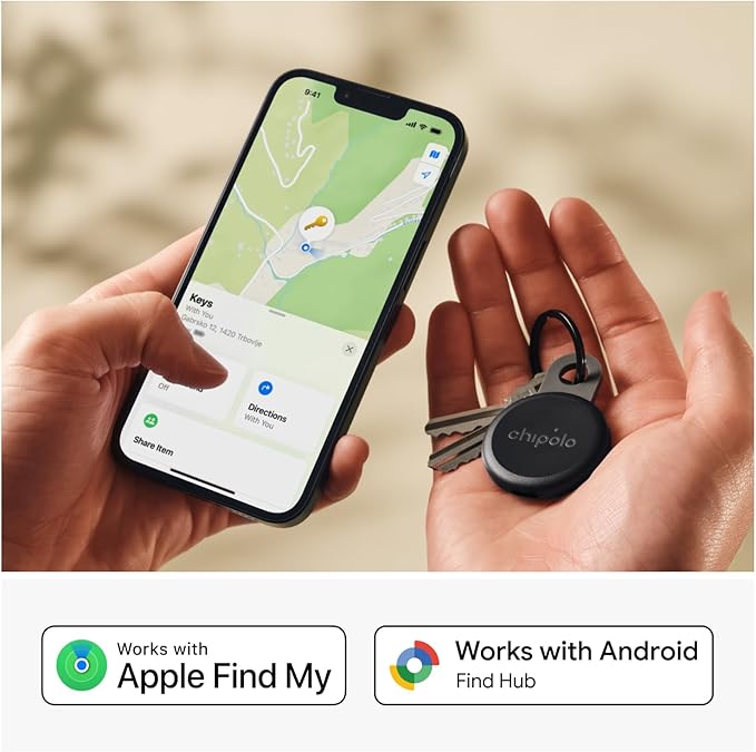 Chipolo Bundle (Loop, Card) - Rechargeable Bluetooth Tracking tag, Item Locator for Keys & Bags and Wallet Tracker, Compatible with Apple Find My or Find Hub on Android