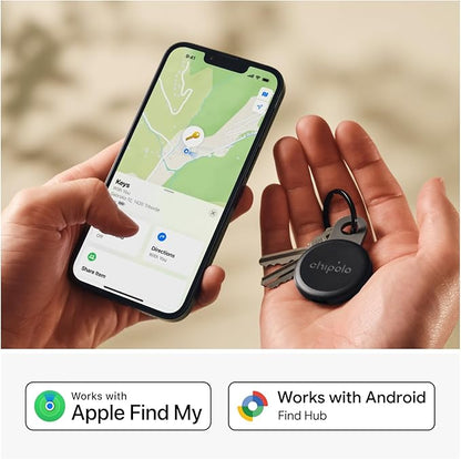 Chipolo LOOP - Rechargeable Bluetooth Tracker for Key and Pocket Location, Compatible with Apple or Google, Call Your Phone & Out of Range Alerts for Android