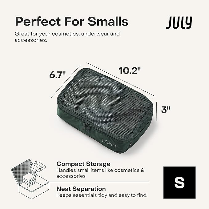 Packing Cells - 4 Set Packing Cubes Luggage Organizer Bags (S, M, 2 x L), Must-Have Suitcase Organizer for Travel, Road Trip & Camping Accessories, Stain-proof, Washable, 3 Sizes - Forest