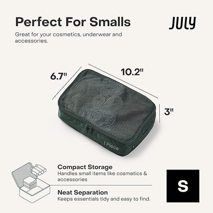 Packing Cells - 4 Set Packing Cubes Luggage Organizer Bags (S, M, 2 x L), Must-Have Suitcase Organizer for Travel, Road Trip & Camping Accessories, Stain-proof, Washable, 3 Sizes - Forest