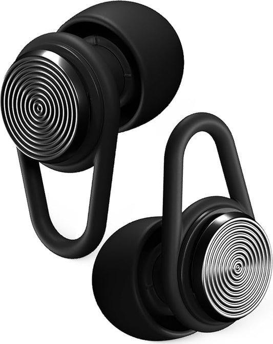 Hears Ear Plugs for Noise Protection - ConcertEarplugs, 20dB SNR Sound Reduction, for Sleeping Noise Cancelling - Silver Night, White, XS, S, M, L