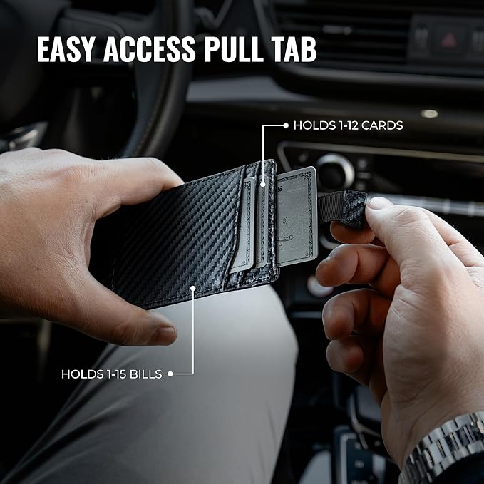 Kingly Cash Pocket Slim Wallet for Men - RFID Blocking Leather Card Holder - Minimalist Men’s Wallet for Front Pockets - Holds 1-15 Cards & Cash - Durable Italian Leather Wallets