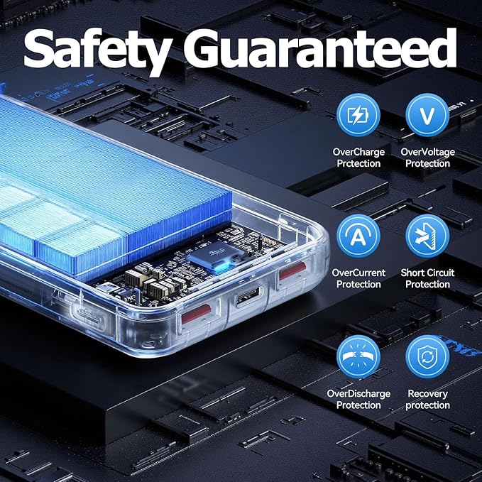 Portable Charger, 10000mAh Slim Power Bank Portable Phone Charger 22.5W PD QC Fast Charging with 3 Outputs 2 Inputs Battery Pack Compatible with iPhones Samsung Google Pixel LG Moto More Devices,Green