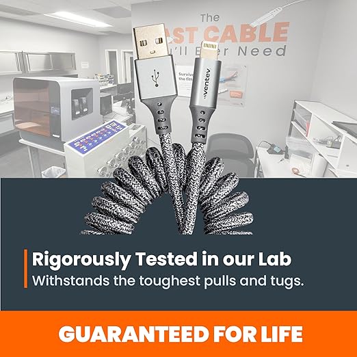 Ventev Helix USB A to Apple Lightning High Speed Travel 3 Foot Cable