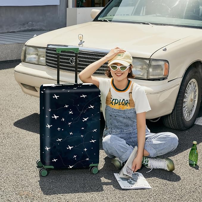 ANNA QUEEN Travel Luggage Cover Suitcase Protector Suitcase Cover Anti-Scratch,Stretchable Bag Cover Washable Durable Polyester