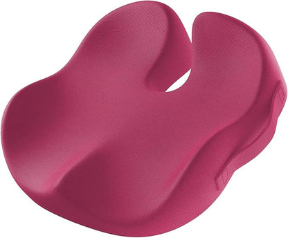 ProtoArc Seat Cushion, Office Chair Cushion for Sciatica, Coccyx Cushion, Ergonomic Memory Foam Seat Cushion for Car, Home, Pressure Relief Pad for Hip, Tailbone, All Day Comfort - Rose