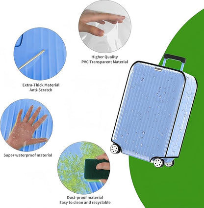 Suitcase Covers Clear Luggage Cover for 20"/24"/28"/30" Baggage Covers Waterproof Dustproof and Anti-scratch (24inch)