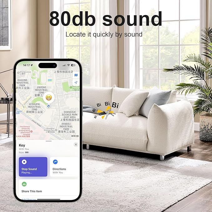 Tracker Tags-4 Pack(iOS Only) Compatible with Apple with 2 Batteries,Replaceable Battery,Bluetooth Luggage Smart GPS Tag Works with Apple Find My APP,Item Finders for Dog/Key/Luggage