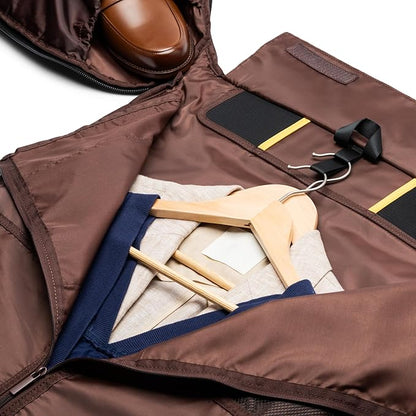 Halfday Convertible 2-in-1 Premium Garment Duffel Weekender Bag 45L | Wrinkle-Free Travel, Hanging Suit Compartment, Shoe Pockets, Trolley Sleeve. Balistic Nylon Carry-On, Port