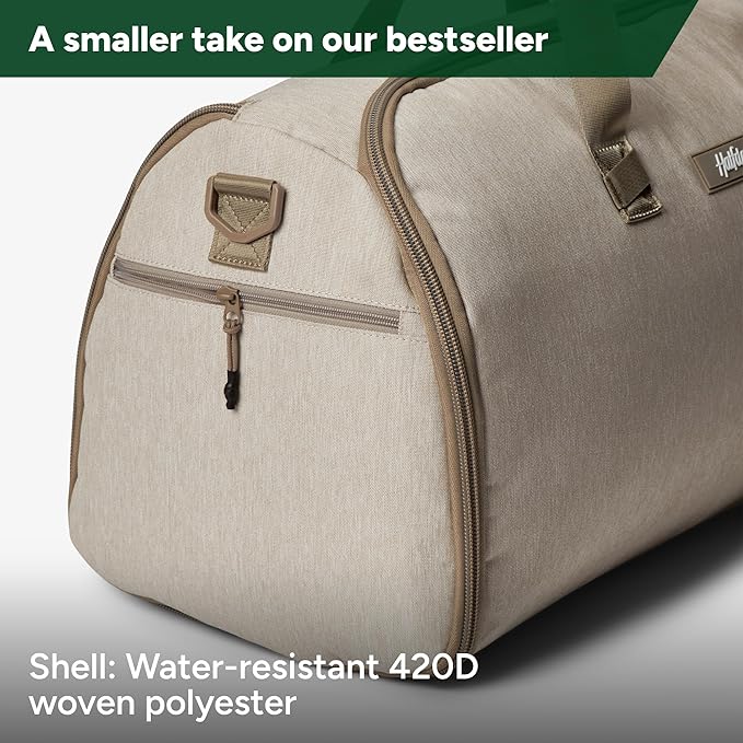 Halfday Convertible 2-in-1 Garment Duffel Weekender Bag 40L | Wrinkle-Free Travel, Hanging Suit Compartment, Shoe Pockets, Trolley Sleeve. Durable & Water-Resistant Carry-On, Stone