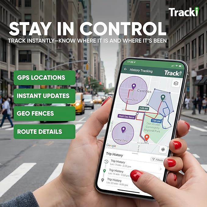 Tracki Pro GPS Tracker for Vehicles – Magnetic Waterproof 4G LTE Car Tracker, Long-Life Battery Up to 7 Months, Unlimited Distance, Smart Alerts, Hidden Tracking Device (Subscription Required)