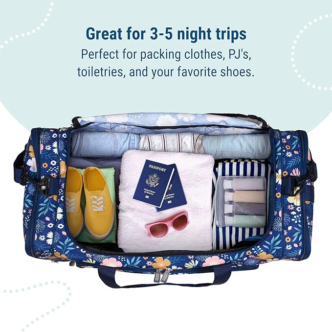 Wildkin Kids Weekender Duffel Bag – Carry-On Size for School, Travel, & Sleepovers