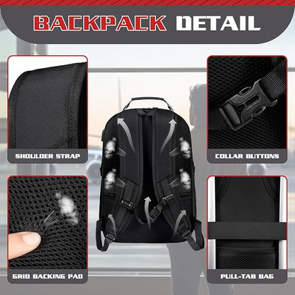 Extra Large Backpack, Travel Backpack, 17.3 Laptop In for Men, Extra Sturdy TSA Friendly with USB Port College School Rucksack Bag Gifts for Him Men Women, Grey