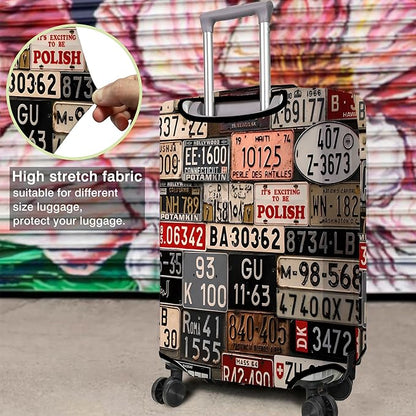 Travel Luggage Cover Suitcase Protector Fits 18-32 Inch Wheel Covers PatternedTravel Related Items Flower Luggage Protector Elastic L