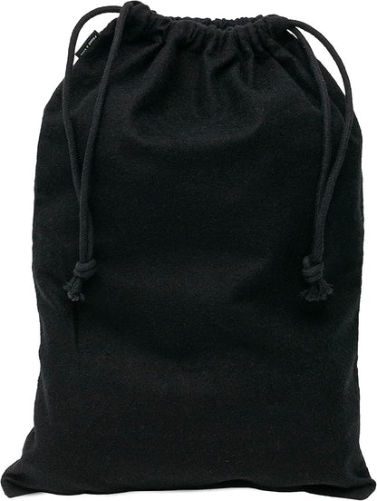 ZENPAC Shoe Bags for Storage, Black Duster Flannel Drawstring Pouch, Washable Breathable Cotton Fabric Cloth for Boots, Travel, Luggage, 12x17, 2 Pack