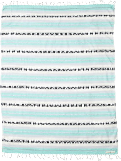 Sand Cloud Extra Large Turkish Beach Towel - Sand Free - 100% Organic Turkish Cotton Yarn - Quick Dry Towel for Beach, Picnic Blanket or Throw - As Seen on Shark Tank - Tie Dye (Mint Baja)