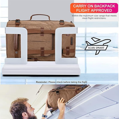 WITZMAN Canvas Backpack Vintage Travel Backpack Large Laptop Bags Convertible Shoulder Rucksack(A519-1 Brown)