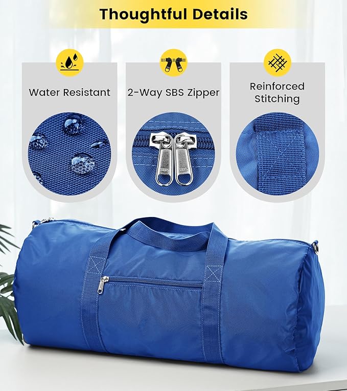 Vorspack Duffel Bag 20-24-28 Inches Foldable Gym Bag for Men Women Duffle Bag Lightweight with Inner Pocket for Travel Sports