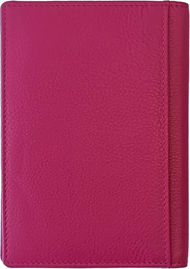 Personalized Monogrammed Bright Pink Leather RFID Passport Wallet