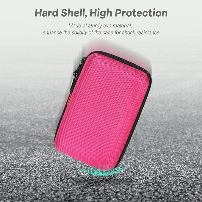 Electronics Tech Organizer Portable Travel Case - Hard Shell Protective Carrying Case for External Hard Drive, Phone Charger, Power Bank, Small Gadgets Storage Pouch Bag