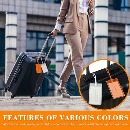 30 Pack Luggage Tags for Suitcases, Airplane Travel Essentials for Flying, International Travel Must Haves, and Luggage Accessories by Sodsay