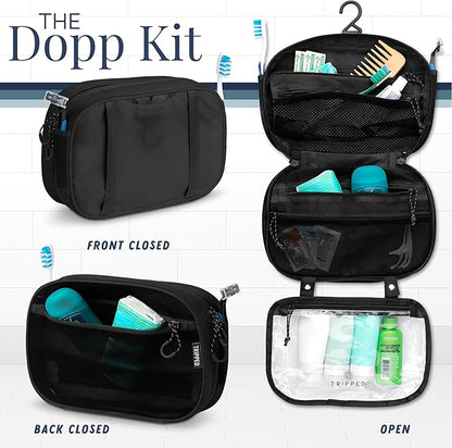 Toiletry Bag Kit Set: Hanging Travel Toiletry Bag + 311 TSA Cosmetic Liquid Bag + Ultralight Accessory Organizer Pouch
