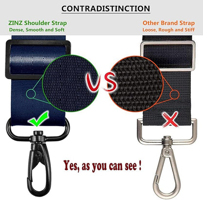 Shoulder Strap, ZINZ 57" Padded Adjustable Shoulder Bag Straps Replacement for Bags with D-Ring (B02L01)