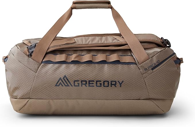 Gregory Alpaca 40L Water-Resistant Adventure Travel/Gear Organization Duffel Bag with Packing Cube Included, Mirage Tan