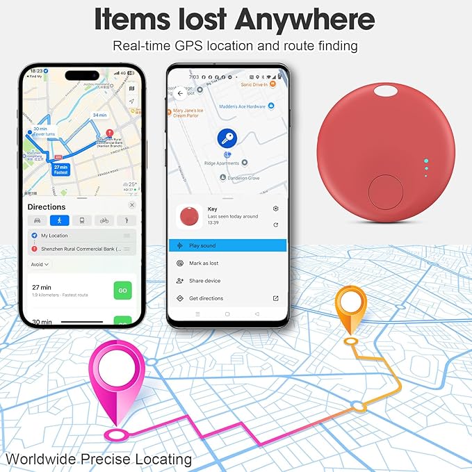 Smart Tags-4 Pack for Apple or Android Tracker Tags, Dual System Bluetooth Tracker, Works with Google'S Find Hub (Android) and Apple Find My (iOS), Item Finder for Keys, Item Locator