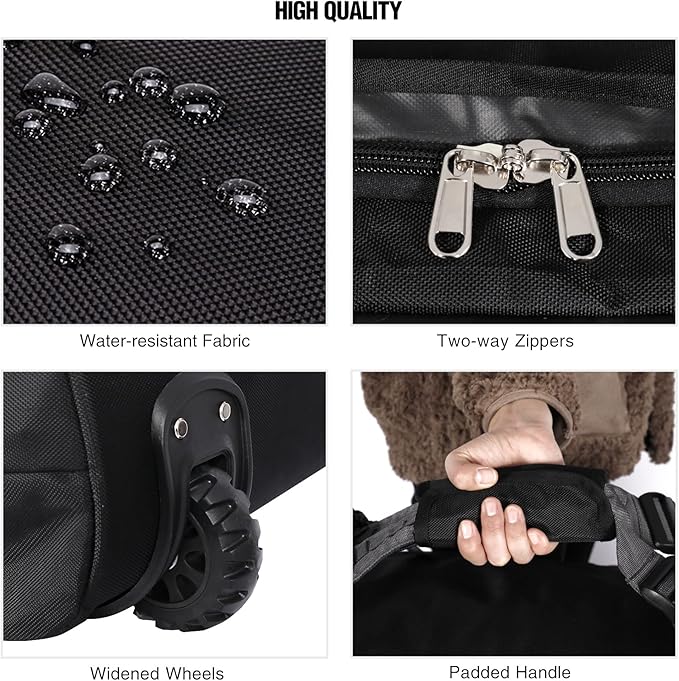 REDCAMP 85L/120L/140L Foldable Duffle Bag with Wheels, Large Travel Duffel Bag