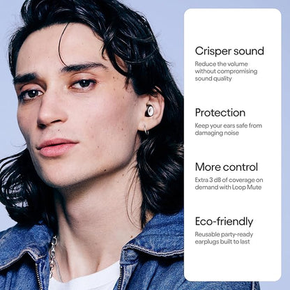 Loop Experience 2 Plus Ear Plugs – Stylish Certified Hearing Protection for Concerts & Festivals, Live Events, Sports, DJs & Nightlife – 17dB Noise Reduction, (High-Fidelity) + Mute for extra coverage