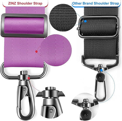 ZINZ 74" Shoulder Strap with Fixed Pad and Dual Balanced Buckles，Purple