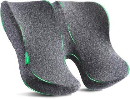 Medisana Seat Cushion, SC 150G Seat Cushions for Office Chairs, Car Seat, Wheelchair - Sciatica & Tailbone & Coccyx Pain Relief Pillow for Driver Sedentary People（Size:19.6 * 16.6 * 3.7 in-Grey）