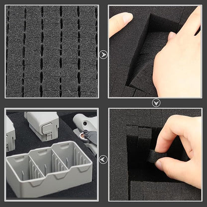 Multi-Purpose EVA Hard Case with Custom Foam Insert for Camera Gear, Precision Instruments, Car Tools, Outdoor Equipment, Interior 19 * 9.25 * 4.8inches