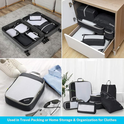 Compression Packing Cubes, Gonex Extensible Storage Mesh Bags Organizers