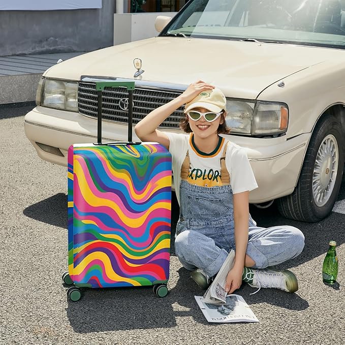 ANNA QUEEN Travel Luggage Cover Suitcase Protector Suitcase Cover Anti-Scratch,Stretchable Luggage Travel Bag Cover Washable