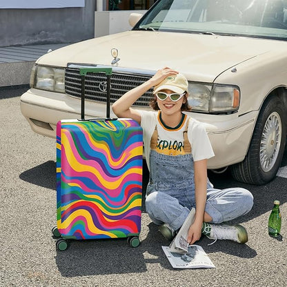 ANNA QUEEN Travel Luggage Cover Suitcase Protector Suitcase Cover Anti-Scratch,Stretchable Luggage Travel Bag Cover Washable