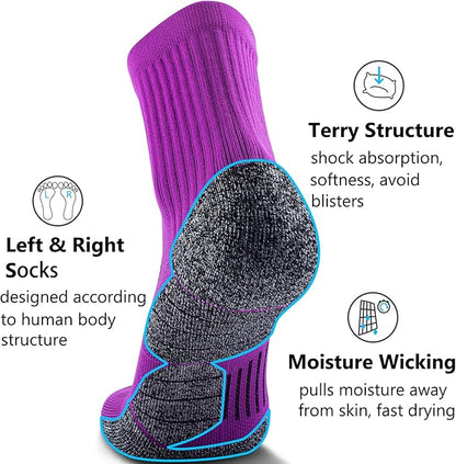 CWVLC Cushioned Compression Sport Quarter Socks for Men Women Youth
