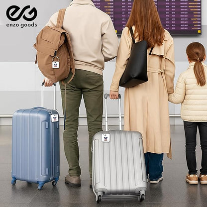 USA Initial Luggage Tag | 10 Pack | Personalized Luggage Tags for Suitcases | Choose Monogram Letter | Custom Fonts & Colors | Choose Tag Color