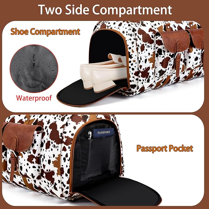 Garment Duffel Bag for Travel - Convertible Carry on Garment Duffel Travel Bag for Women Men Large Weekender Bag with Shoes Pouch 2 in 1 Hanging Suit Travel Duffel Bag 3pcs Set