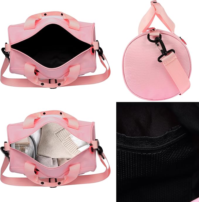 Dance Ballet Bag for Girls Sport Gym Duffle Bags Overnight Travel Bags Fun Dance Workout Duffel Bag Toddler Cute Bag for Dancers, Girls, Teens, Student Athletes