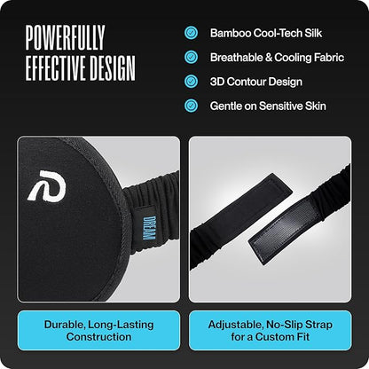 Dream Recovery The Pro Mask - 3D Performance Silk Sleep Mask for Side Sleepers - 100% Light Blocking, Adjustable Eye Cover for Sleeping