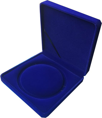 Jewelry Set Velvet Box Necklace Earring Ring Necklace Bracelet Gift Display Case Wedding Jewelry Storage Holder (Royal Blue for Pearl Necklace)