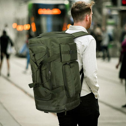 Lyweem Large Duffle Bag Backpack for Travel, 70L Heavy Duty Gym Duffel Bag with Shoes Compartment for Men & Women, Weekender Overnight Sports Backpack for Traveling