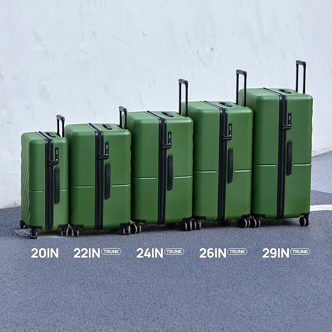 NINETYGO Carry On Suitcase, 20 Inch Carry-On Luggage with Double Spinner Wheels, Anti-Burst Zipper, Hard Case PC Suitcase Carry On, Lightweight Travel Luggage, TSA Approved (Slate Grey, Hudson)