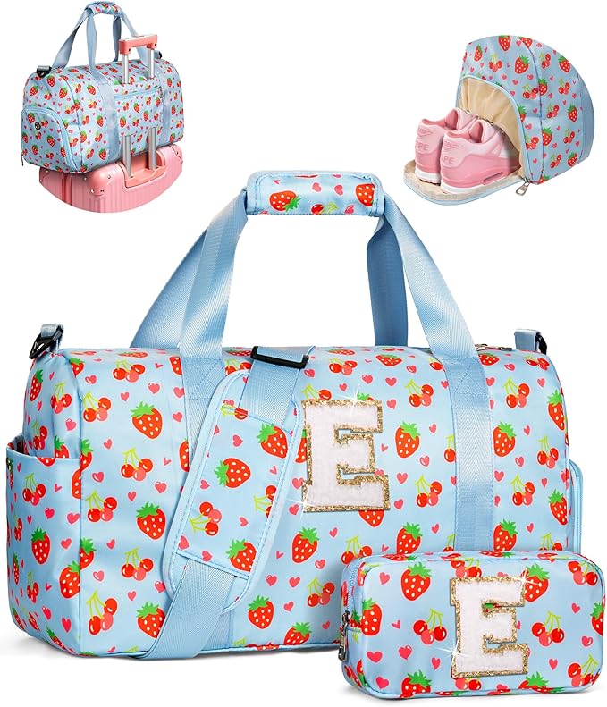 4 5 6 7 8 9 10 11 12 13 Year Old Girl Birthday Gifts Idea, Trendy Dance Gymnastics Cheer Ballet Bag for Girls, Kids Duffle Bag for Travel, Sports, Overnight, Sleepover Party, Cute Trendy Stuff