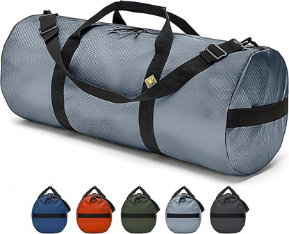 Diamond Ripstop Duffle Bags, Ultra Tough & Tear Resistant, Reinforced Stitching, Weatherproof, Packable Foldable Duffle Bag for Traveling